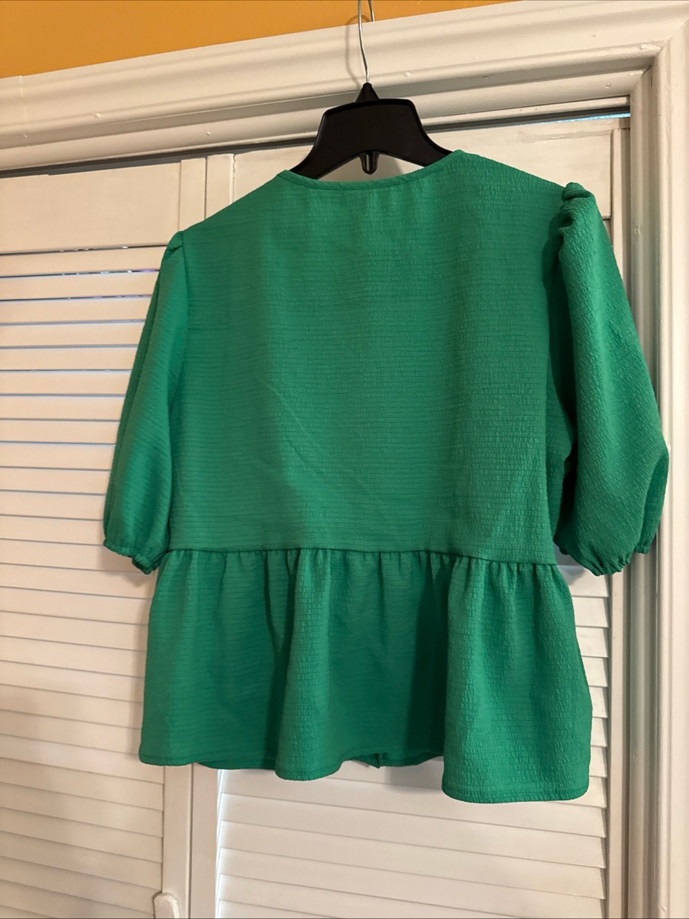 SHEIN Emerald Green Peplum Tunic Top